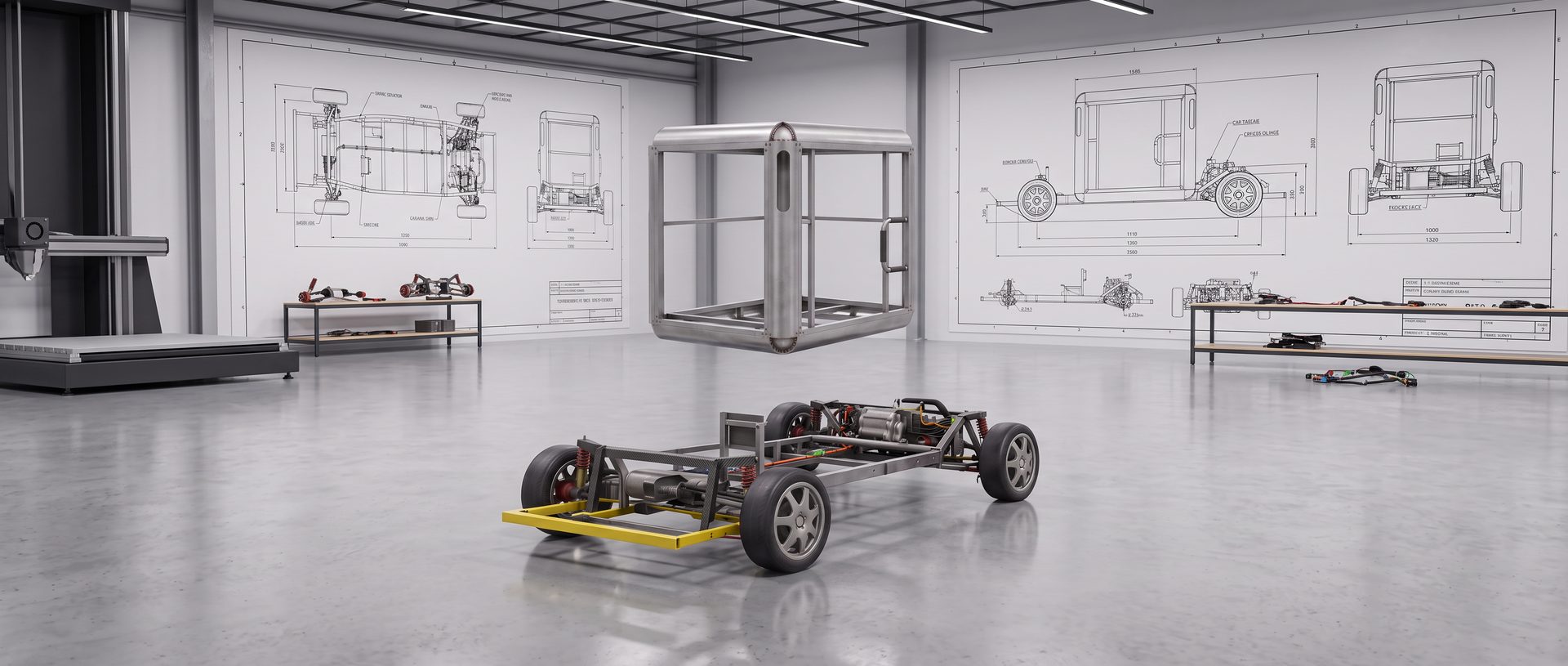 Concept image of the RUTA LSV body frame and chassis design