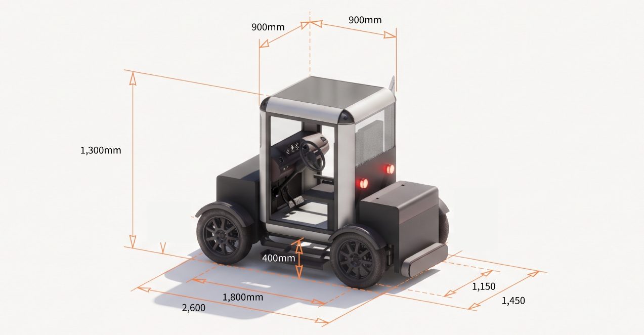 RUTA LSV dimension drawing: length 2,700mm, width 1,180mm, height 1,800mm and more