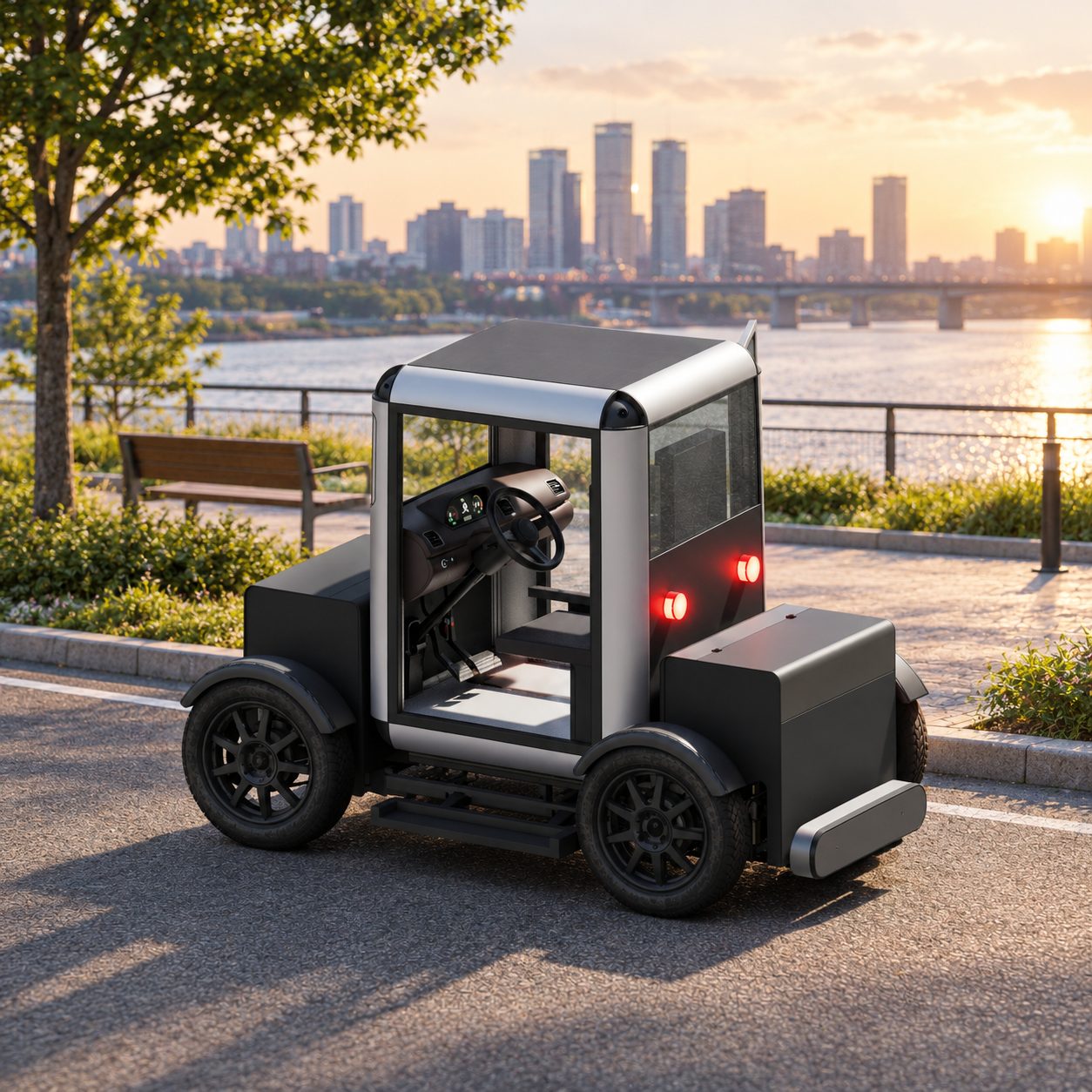 RUTA LSV on a riverside path
